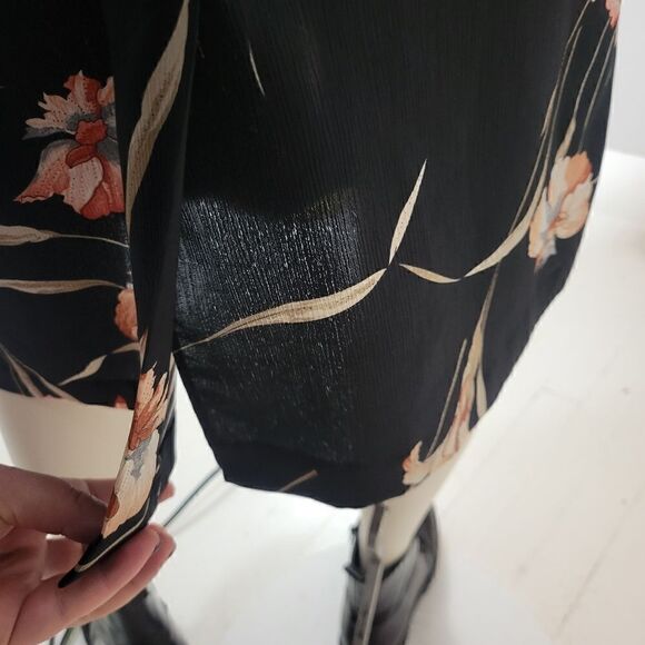 Vintage Iris Floral Faux Wrap Front Midi Dress - Picture 8 of 14